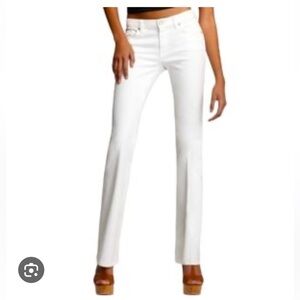 Adriano Goldschmied White Distressed Stretch Straight Leg Jeans Size 28 R